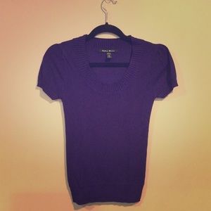 Purple short sleeve sweater